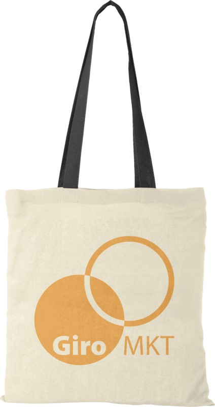 Nevada 100 g/m² cotton tote bag coloured handles 7L - Image 5