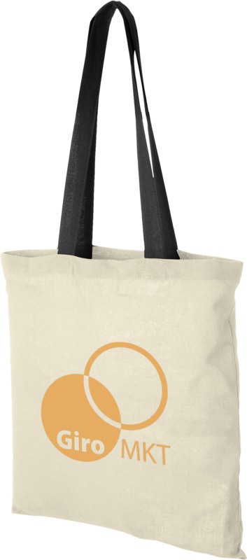 Nevada 100 g/m² cotton tote bag coloured handles 7L - Image 4