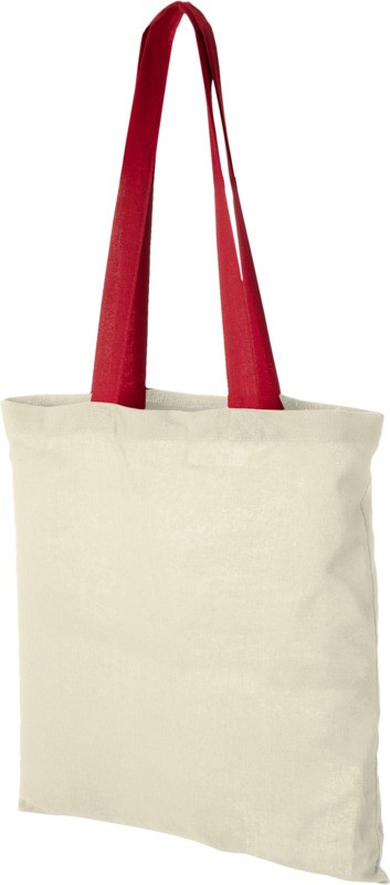 Nevada 100 g/m² cotton tote bag coloured handles 7L - Image 6