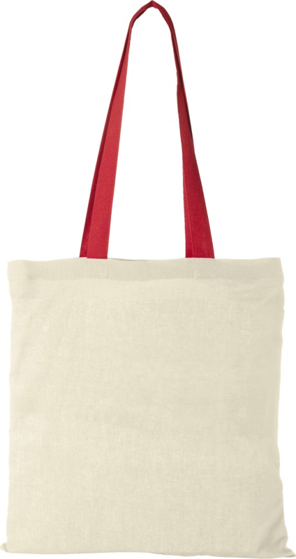 Nevada 100 g/m² cotton tote bag coloured handles 7L - Image 7