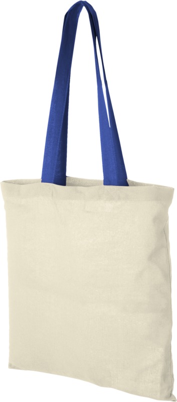 Nevada 100 g/m² cotton tote bag coloured handles 7L - Image 11