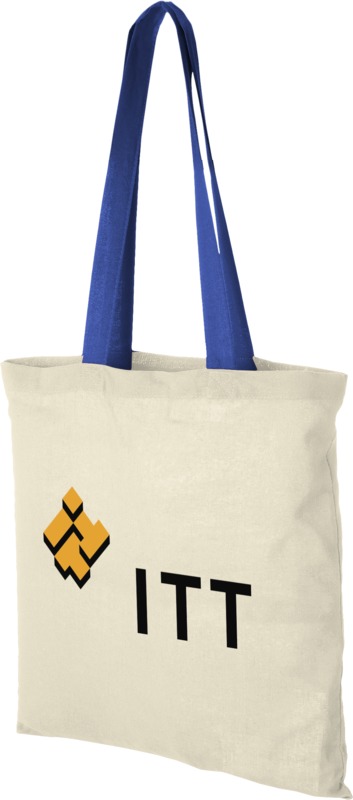 Nevada 100 g/m² cotton tote bag coloured handles 7L - Image 16