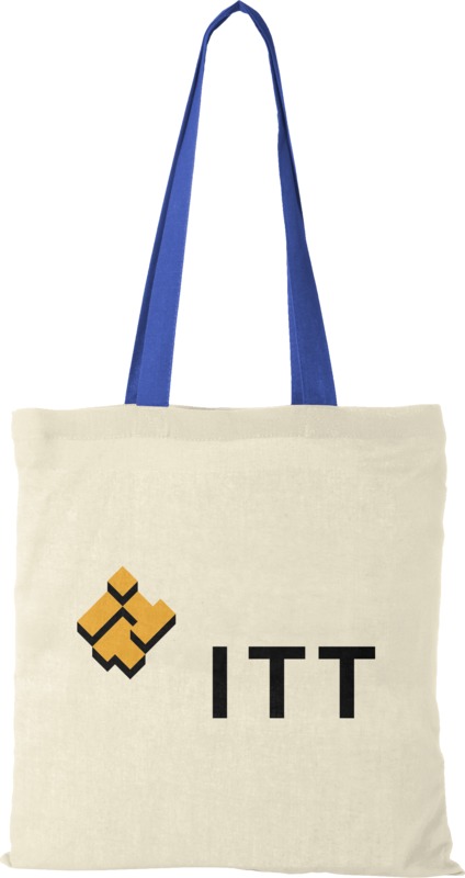 Nevada 100 g/m² cotton tote bag coloured handles 7L - Image 17