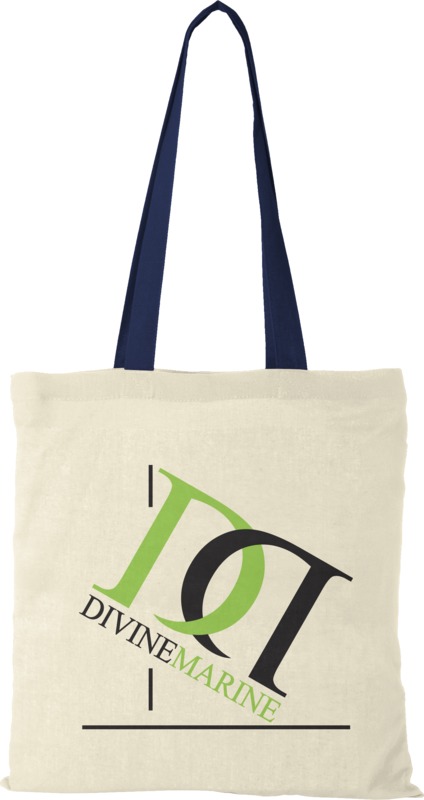 Nevada 100 g/m² cotton tote bag coloured handles 7L - Image 22