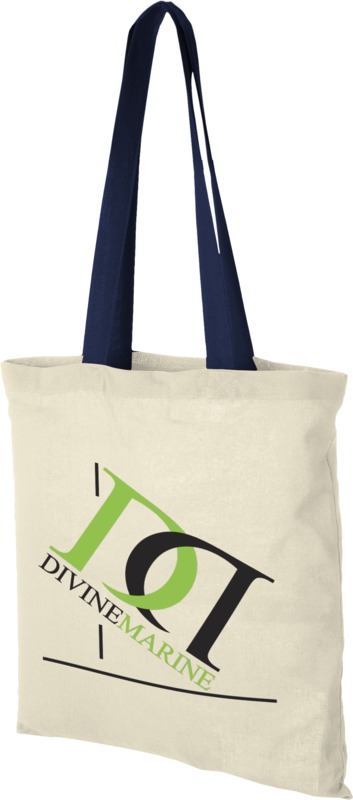 Nevada 100 g/m² cotton tote bag coloured handles 7L - Image 21