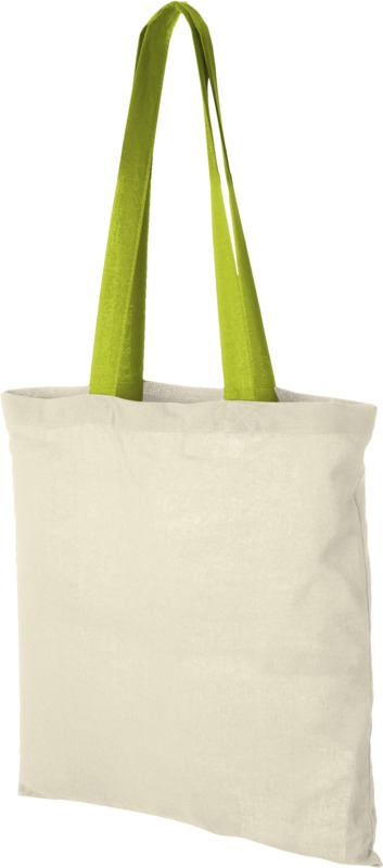 Nevada 100 g/m² cotton tote bag coloured handles 7L - Image 23