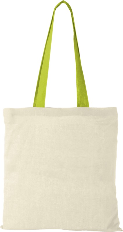 Nevada 100 g/m² cotton tote bag coloured handles 7L - Image 24