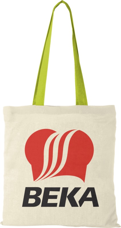 Nevada 100 g/m² cotton tote bag coloured handles 7L - Image 27