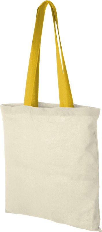 Nevada 100 g/m² cotton tote bag coloured handles 7L - Image 28