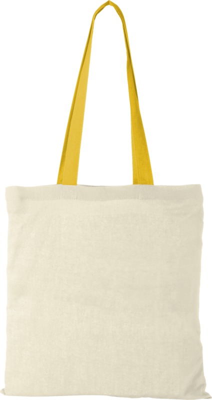 Nevada 100 g/m² cotton tote bag coloured handles 7L - Image 29