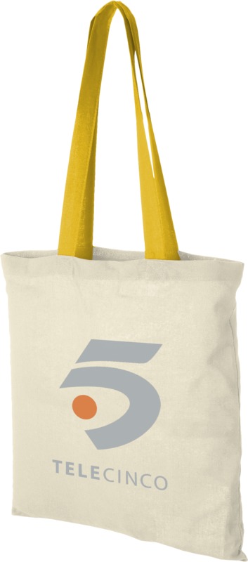 Nevada 100 g/m² cotton tote bag coloured handles 7L - Image 31