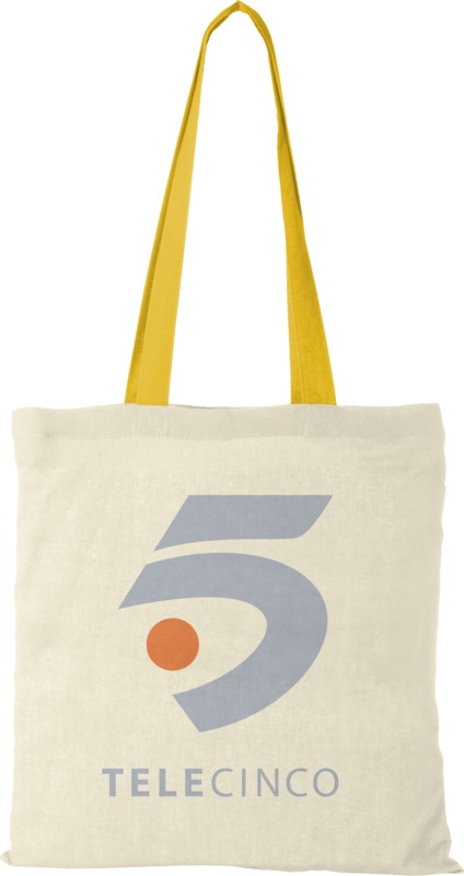 Nevada 100 g/m² cotton tote bag coloured handles 7L - Image 32