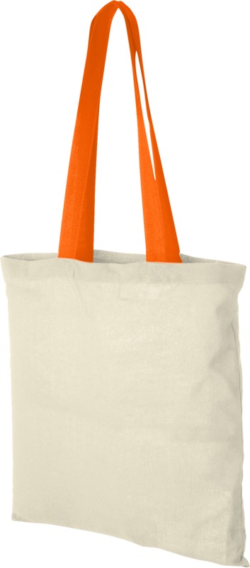 Nevada 100 g/m² cotton tote bag coloured handles 7L - Image 33