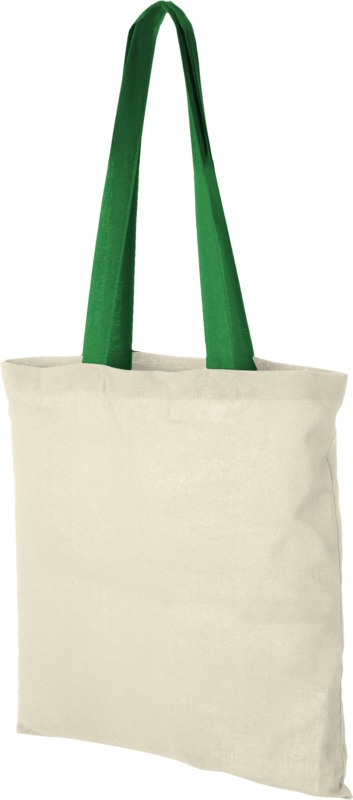 Nevada 100 g/m² cotton tote bag coloured handles 7L - Image 37