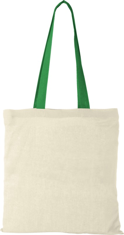 Nevada 100 g/m² cotton tote bag coloured handles 7L - Image 38