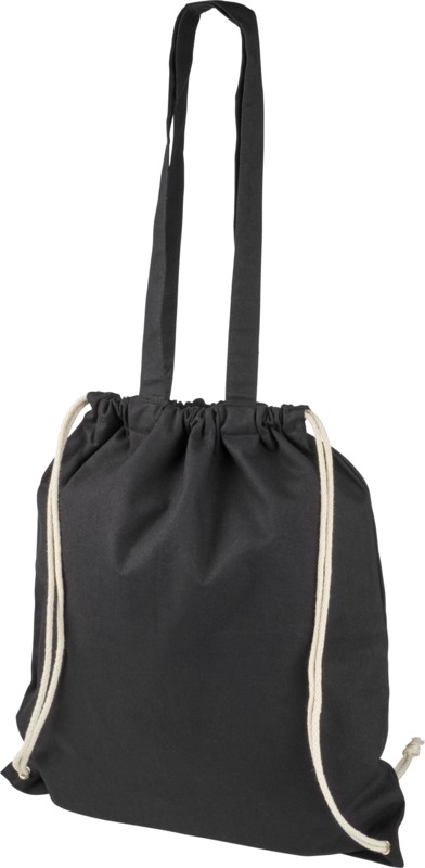 Eliza 240 g/m² cotton drawstring bag 6L - Image 9