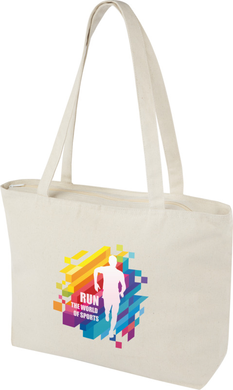 Ningbo 320 g/m² zippered cotton tote bag 15L - Image 8
