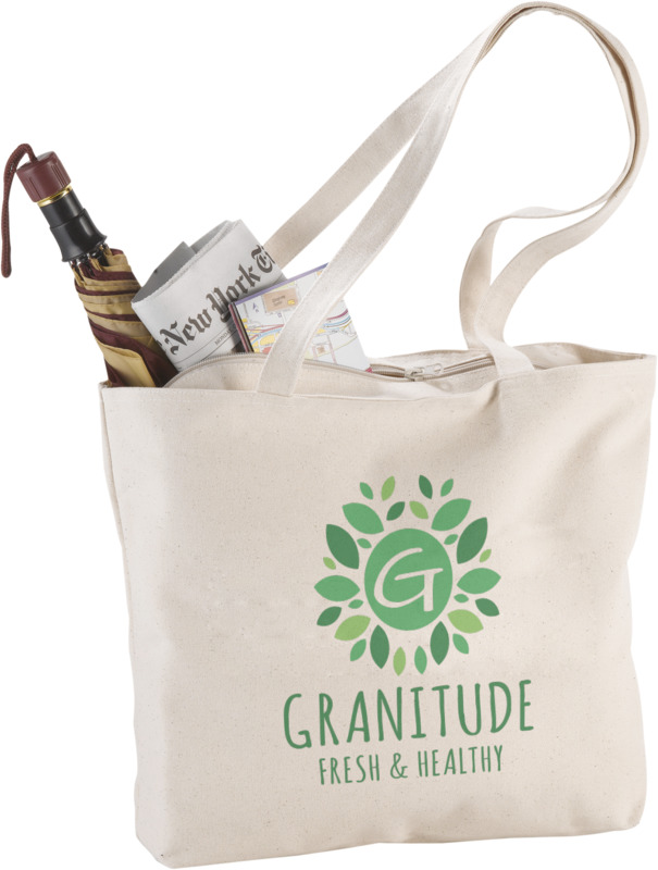 Ningbo 320 g/m² zippered cotton tote bag 15L - Image 7