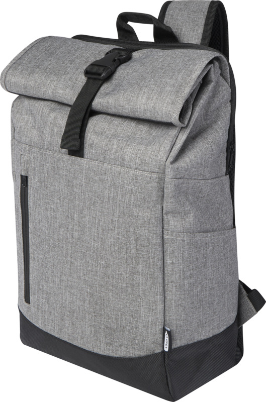 Libra 15.6" GRS recycled roll-up laptop backpack 12L - Image 6