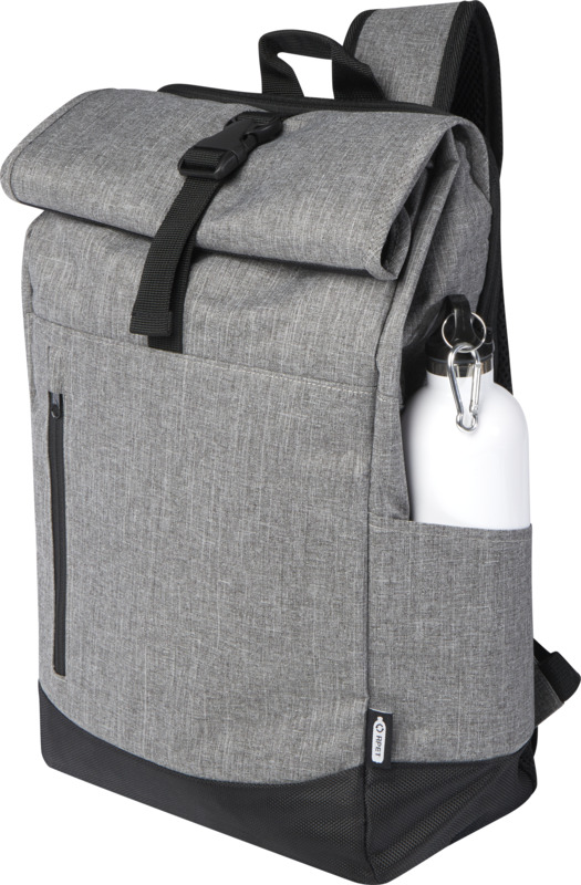 Libra 15.6" GRS recycled roll-up laptop backpack 12L - Image 9