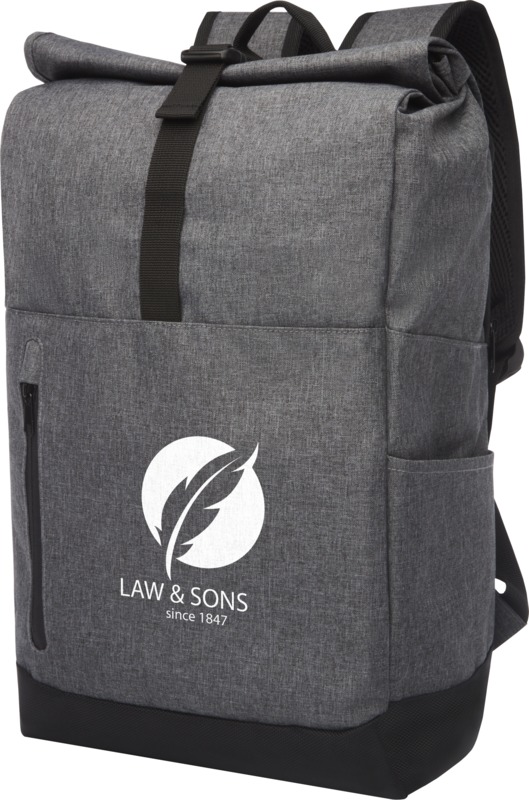 Libra 15.6" GRS recycled roll-up laptop backpack 12L - Image 10