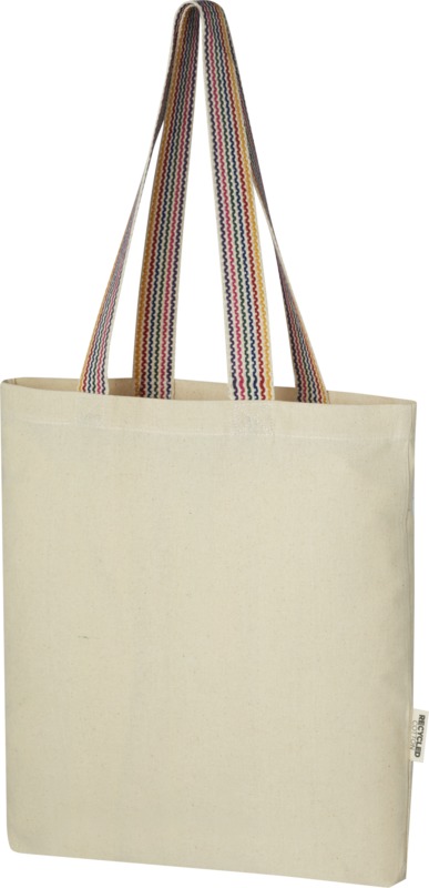 Rainbow 180 g/m² recycled cotton tote bag 5L