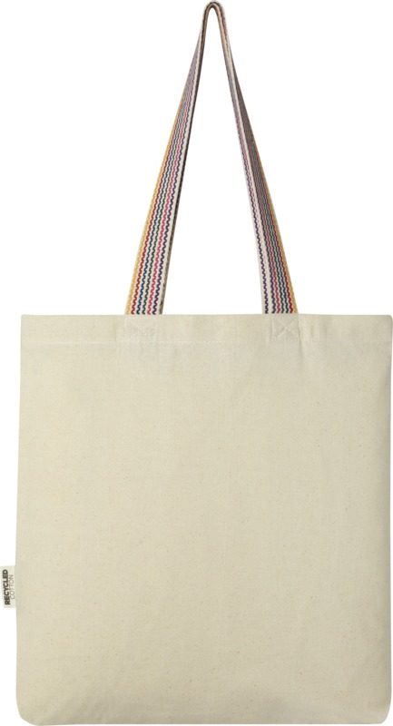 Rainbow 180 g/m² recycled cotton tote bag 5L - Image 3