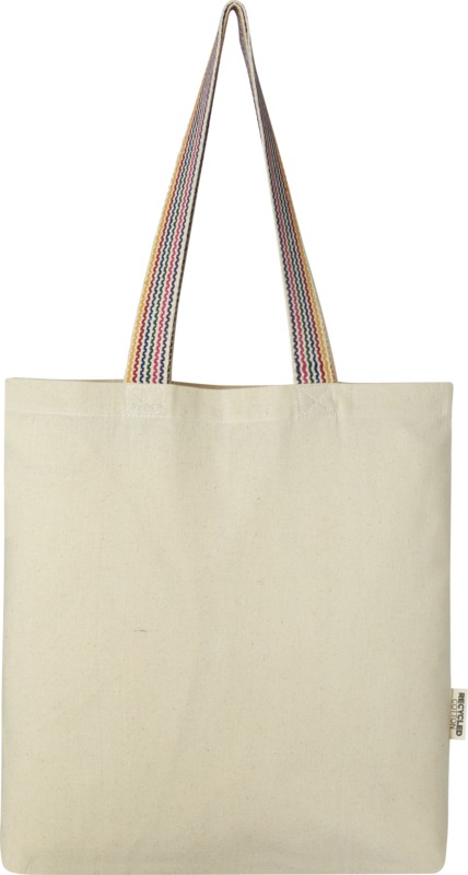 Rainbow 180 g/m² recycled cotton tote bag 5L - Image 2