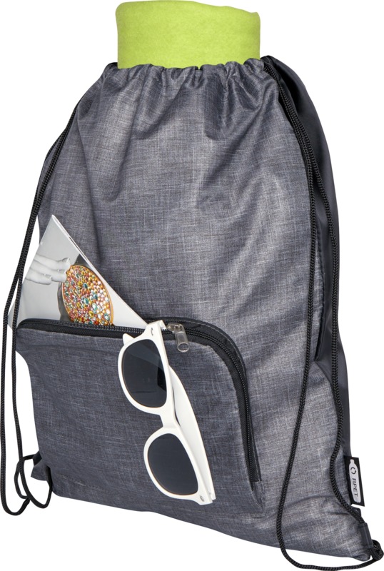 Ash recycled foldable drawstring bag 7L - Image 4