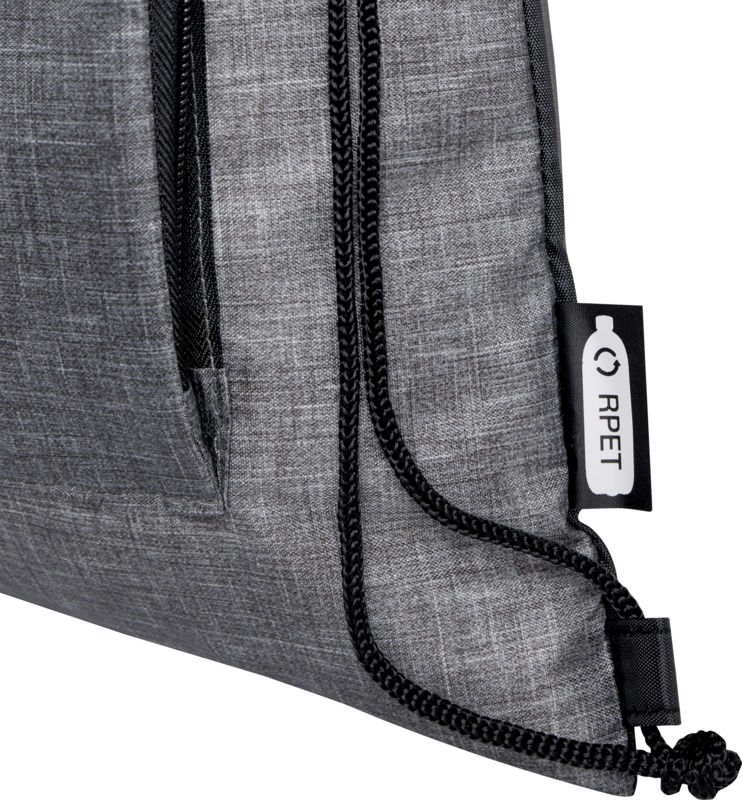 Ash recycled foldable drawstring bag 7L - Image 7