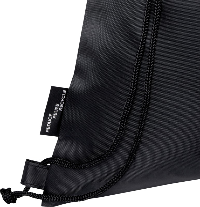Ash recycled foldable drawstring bag 7L - Image 8