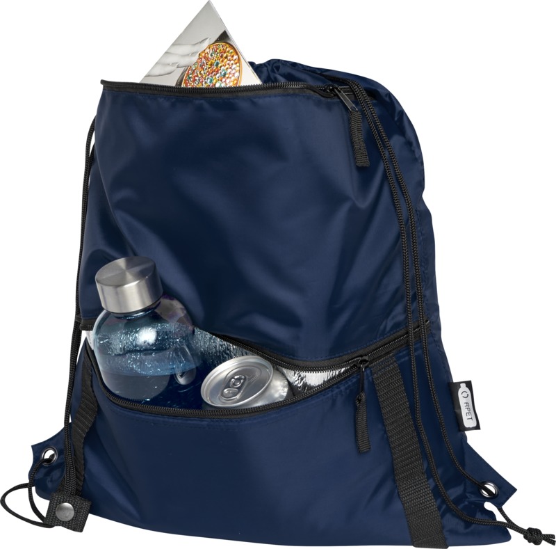 Adventure recycled insulated drawstring bag 9L - Image 4