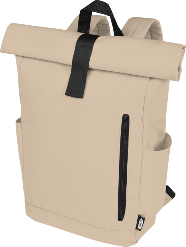 Byron 15.6" GRS RPET roll-top backpack 18L