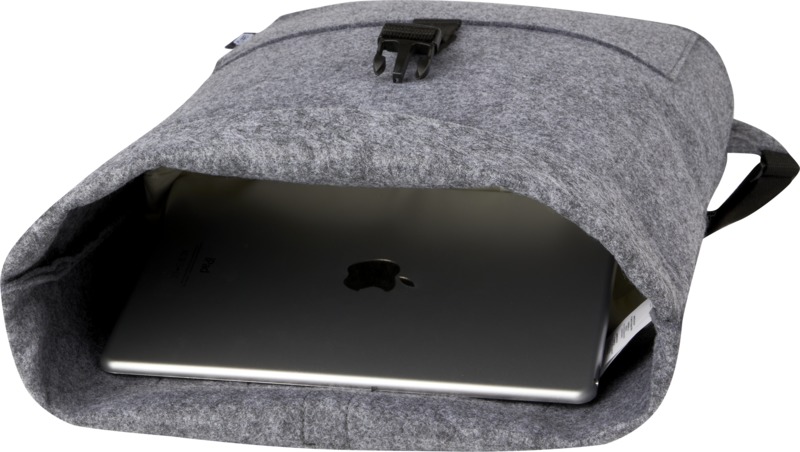 Felta GRS recycled felt roll-top bike bag 13L - Image 5