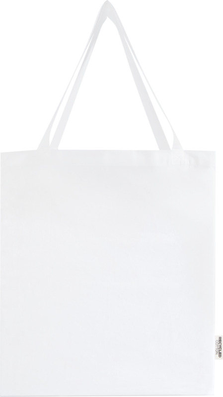 Madras 140 g/m² GRS recycled cotton gusset tote bag 12L - Image 2