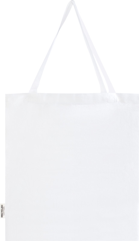 Madras 140 g/m² GRS recycled cotton gusset tote bag 12L - Image 3