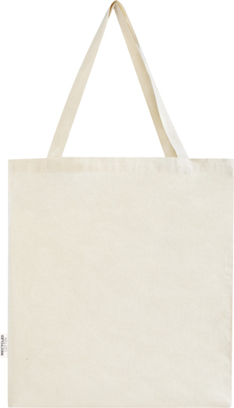 Madras 140 g/m² GRS recycled cotton gusset tote bag 12L - Image 10