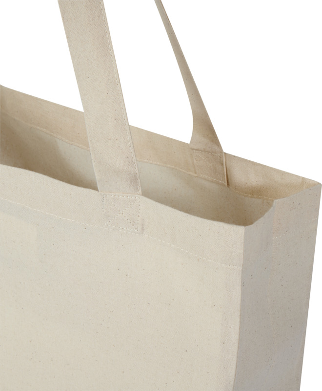 Madras 140 g/m² GRS recycled cotton gusset tote bag 12L - Image 11