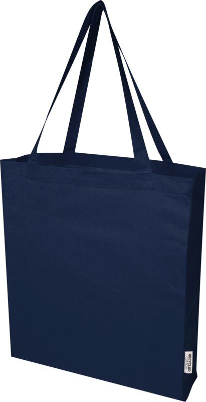 Madras 140 g/m² GRS recycled cotton gusset tote bag 12L - Image 29