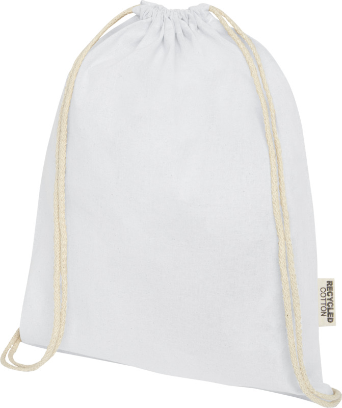 Oregon 140 g/m² GRS recycled cotton drawstring bag