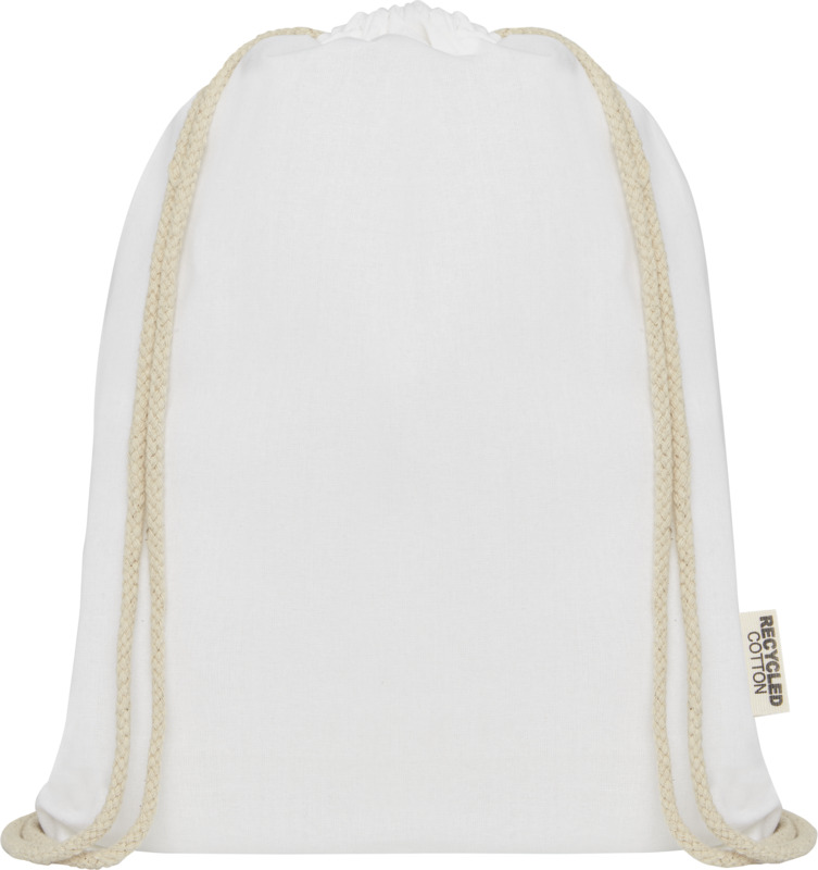Oregon 140 g/m² GRS recycled cotton drawstring bag - Image 2
