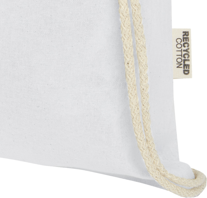 Oregon 140 g/m² GRS recycled cotton drawstring bag - Image 4