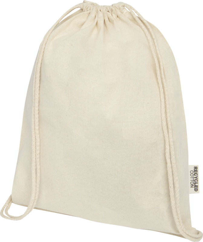 Oregon 140 g/m² GRS recycled cotton drawstring bag - Image 6