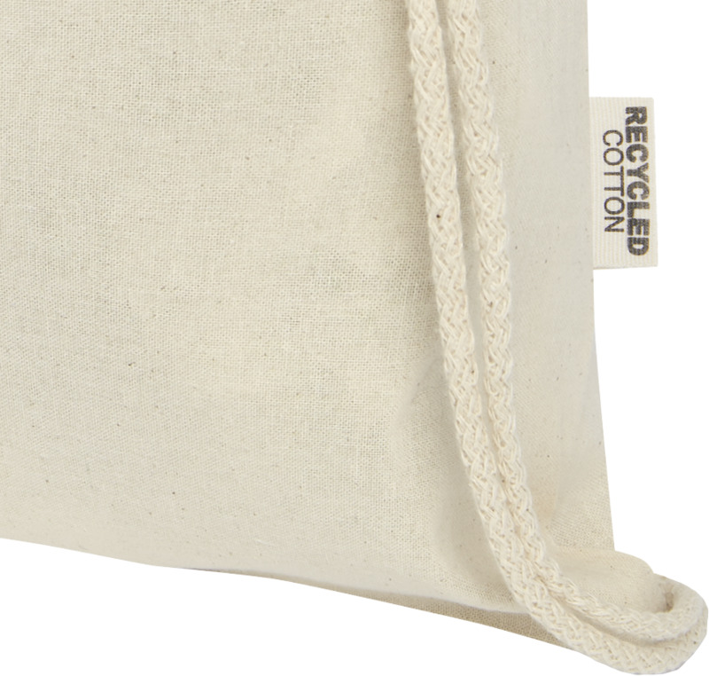 Oregon 140 g/m² GRS recycled cotton drawstring bag - Image 9