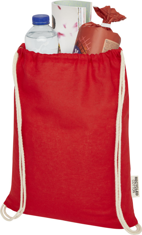 Oregon 140 g/m² GRS recycled cotton drawstring bag - Image 13