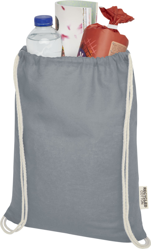 Oregon 140 g/m² GRS recycled cotton drawstring bag - Image 23