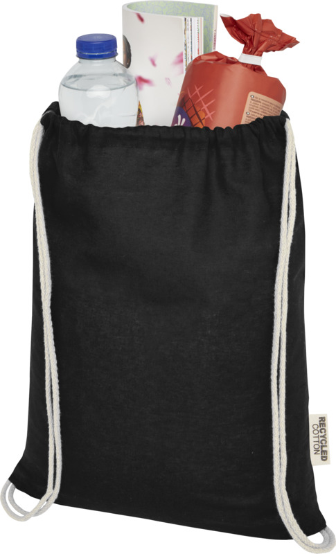 Oregon 140 g/m² GRS recycled cotton drawstring bag - Image 28