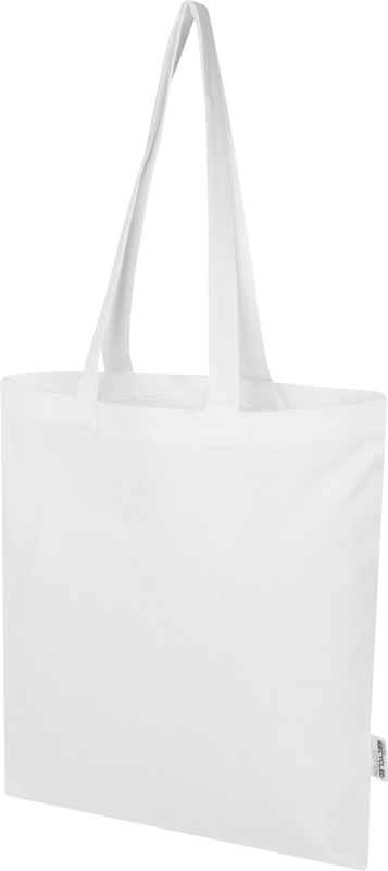 Madras Blend 140 g/m² GRS recycled cotton tote bag 7L