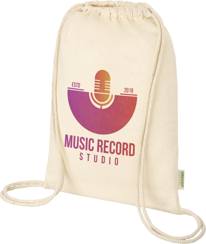 Odisha 100 g/m² OCS organic drawstring bag 5L - Image 6