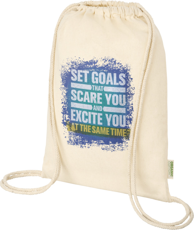 Odisha 140 g/m² OCS organic drawstring bag 5L - Image 12